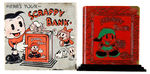 “SCRAPPY BANK” BOXED BOOK BANK.