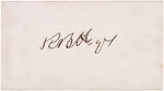 RUTHERFORD B. HAYES CUT SIGNATURE.