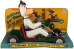 QUICK DRAW McGRAW "HUCKLEBERRY GO-MOBILE" TIN RACER IN ORIGINAL DISPLAY BOX.