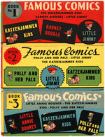 "FAMOUS COMICS" BOXED COMIC STRIP REPRINT BOOK SET.