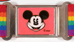 MICKEY MOUSE "MAGNETIC BUCKLE BELT" DISPLAY.