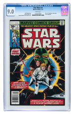 "STAR WARS" #1 JULY 1977 CGC 9.0 VF/NM.