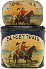 "SUNSET TRAIL" CIGAR STORE TIN.