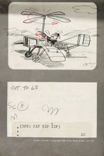 "THE WORLD OF COMMANDER McBRAGG - THE FLYING MACHINE" ORIGINAL STORYBOARD ART.