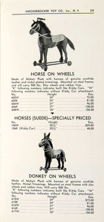 "KNICKERBOCKER TOY CO. 1935 PRICE LIST" RETAILER'S CATALOG WITH DISNEY CONTENT.