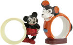 MICKEY MOUSE NAPKIN RING & EGG CUP LOT.