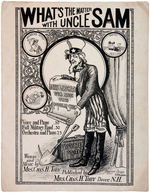 SUFFRAGE RELATED SHEET MUSIC TITLED “WHAT’S THE MATTER WITH UNCLE SAM.”