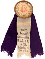 LIQUOR DEALER'S 1904 CONVENTION BADGE WITH SLOGAN "EQUAL RIGHTS & PERSONAL LIBERTY TO ALL."