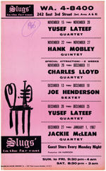 "SLUGS' IN THE FAR EAST" JAZZ CONCERTS POSTER TRIO.