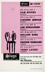 "SLUGS' IN THE FAR EAST" JAZZ CONCERTS POSTER TRIO.