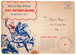 "RED RYDER 1943 VICTORY PATROL MEMBERSHIP KIT" WITH BOUND-IN COMIC BOOK.