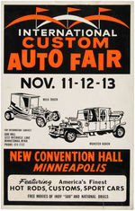 "INTERNATIONAL CUSTOM AUTO FAIR" POSTER WITH MUNSTER KOACH FROM THE MUNSTERS.