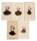 CIVIL WAR CARTE DE VISITES LOT WITH GRANT & SHERMAN.