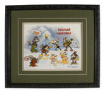 DISNEY FRAMED "SEASON'S GREETINGS" PIN SET.