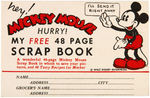 "MICKEY MOUSE RECIPE SCRAP BOOK" & MAIL OFFER CARD.