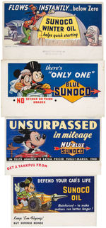 DISNEY CHARACTERS SUNOCO INK BLOTTER LOT.