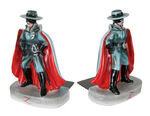 ZORRO CERAMIC BOOKENDS BY ENESCO.