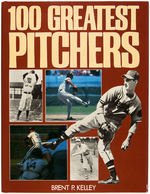 "100 GREATEST PITCHERS" SIGNED BOOK & BOB FELLER SIGNED PHOTO DISPLAY.
