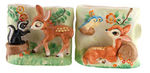 BAMBI & FRIENDS GLAZED CHINA PLANTER TRIO.