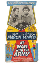 DEAN MARTIN & JERRY LEWIS "AT WAR WITH THE ARMY" STANDEE.