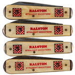 "TOM MIX RALSTON STRAIGHT SHOOTERS" GROUP OF FOUR PREMIUM POCKET KNIVES.