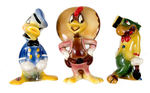 THE THREE CABALLEROS FIGURINE SET BY AMERICAN POTTERY.