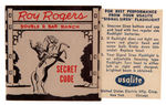 ROY ROGERS AND TRIGGER "SIGNAL SIREN" FLASHLIGHT WITH PAPERS AND BOX.