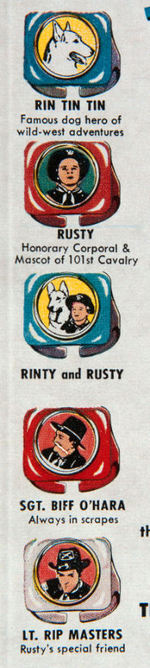 NABISCO "RANGER JOE WHEAT HONEYS" CEREAL BOX FLAT WITH RIN TIN TIN RING OFFER.