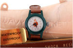 "WALT DISNEY'S DAVY CROCKETT" BOXED RARE VARIETY WATCH SET.