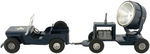 "U.S. NAVY JEEP WITH SEARCHLIGHT TRAILER" BOXED MARX TOY.