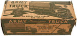 MARX "ARMY TRANSPORT TRUCK WITH MOBILE FIELD CANNON AND SHELLS" BOXED TOY.