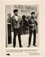 RARE BLACK PANTHER POSTER WITH PHOTOGRAPHIC IMAGE OF FOUNDERS NEWTON AND SEALE.