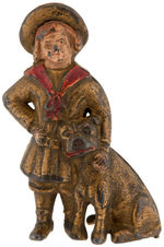 BUSTER BROWN AND TIGE PAINTED CAST IRON BANK.