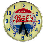 "PEPSI-COLA" 1950s LIGHTED CLOCK.