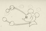 MICKEY MOUSE "STEAMBOAT WILLIE" ORIGINAL PRODUCTION DRAWING PAIR.