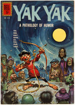 JACK DAVIS FRAMED "YAK YAK" ORIGINAL COMIC BOOK COVER ART.