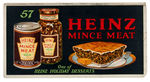 "HEINZ MINCE MEAT" TROLLEY ADVERTISING SIGN.