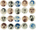 20 BUTTONS c.1920 FEATURING FAMOUS MOVIE STARS.