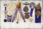 ELKS TEN BUTTONS, BADGES AND LAPEL STUDS FROM EARLY 1900s.