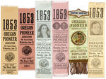 OREGON PIONEER ASSOCATION RIBBON COLLECTION SPANNING 1900-1919.