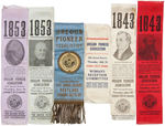 OREGON PIONEER ASSOCATION RIBBON COLLECTION SPANNING 1900-1919.