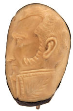 ANDREW JACKSON HAND CARVED PORTRAIT ON LARGE NUT SIMILAR TO HAKE #3002.