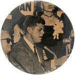 UNUSUAL JOHN F. KENNEDY PHOTO BUTTON.