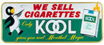 "KOOL - WE SELL CIGARETTES" TIN SIGN.