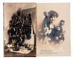 DOLLS AND TOYS IN LOT OF NINE REAL PHOTO POSTCARDS.