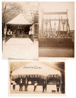 CARNIVAL GAMES REAL PHOTO POSTCARD TRIO & PHOTO.