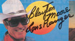 LONE RANGER BONNEAU SUNSENSOR SUNGLASSES SWEEPSTAKES DISPLAY & CLAYTON MOORE SIGNED CLIPPING.