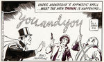 FRED FREDERICKS MANDRAKE THE MAGICIAN LOT OF FIVE ORIGINAL ART DAILY STRIPS.