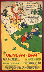 LI'L ABNER "VENDAR-BAR" VENDING MACHINE.