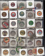 STREET & ELECTRIC RAILWAY 220 UNION DUES BUTTONS SPANNING 1909-1977.